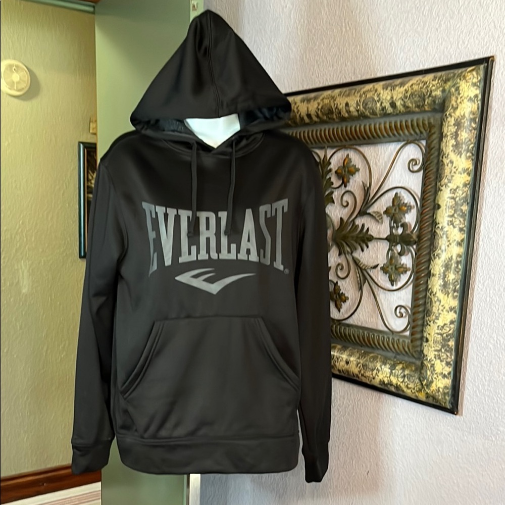 EUC Black Everlast Hooded Sweatshirt Mens Sz S